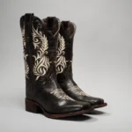 Handcrafted Tobacco Fish Cowboy Boots