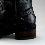 Men’s Handcrafted Pirarucu Fish Cowboy Boots Black