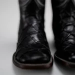 Men’s Handcrafted Pirarucu Fish Cowboy Boots Black