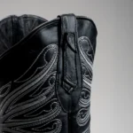 Men’s Handcrafted Pirarucu Fish Cowboy Boots Black