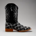 Men’s Handcrafted Pirarucu Fish Cowboy Boots Rustic