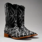 Men’s Handcrafted Pirarucu Fish Cowboy Boots Rustic