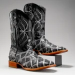 Men’s Handcrafted Pirarucu Fish Cowboy Boots Rustic