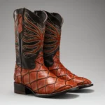 Men’s Handcrafted Pirarucu Fish Cowboy Boots Shedron