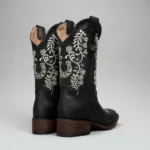 Women’s Embroidered Square Toe Fish Cowboy Boots