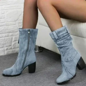 British Style Pointed Toe Cowboy Ankle Boots