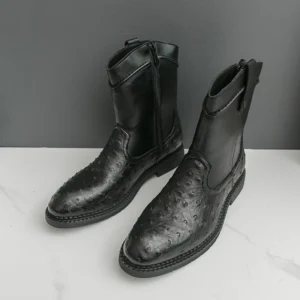 Handmade Men’s Fish Boots with Zip Closure