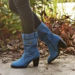 British Style Pointed Toe Cowboy Ankle Boots
