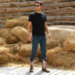 Handmade Western Fish Cowboy Boots for Men