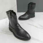 Handmade Men’s Fish Boots with Zip Closure