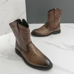 Handmade Men’s Fish Boots with Zip Closure