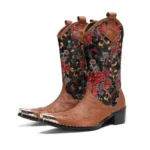 Handmade Men’s Embroidered Fish Cowboy Boots