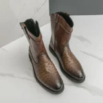 Handmade Men’s Fish Boots with Zip Closure