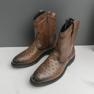 Handmade Men’s Fish Boots with Zip Closure