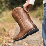 Handmade Western Fish Cowboy Boots for Men