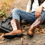 Handmade Western Fish Cowboy Boots for Men