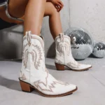 Women's Metallic Cowboy Fish Boots