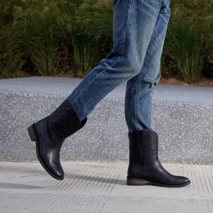 Men’s Western Fish Cowboy Boots With Square Toe