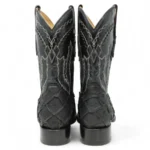 Men’s honey pirarucu fish embossed leather square toe boots