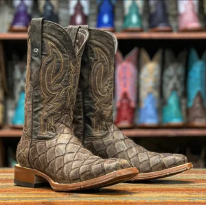 Men’s Orix monster fish leather square toe western boots