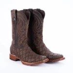 Men’s Orix monster fish leather square toe western boots