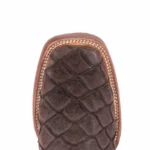 Men’s Orix monster fish leather square toe western boots toe